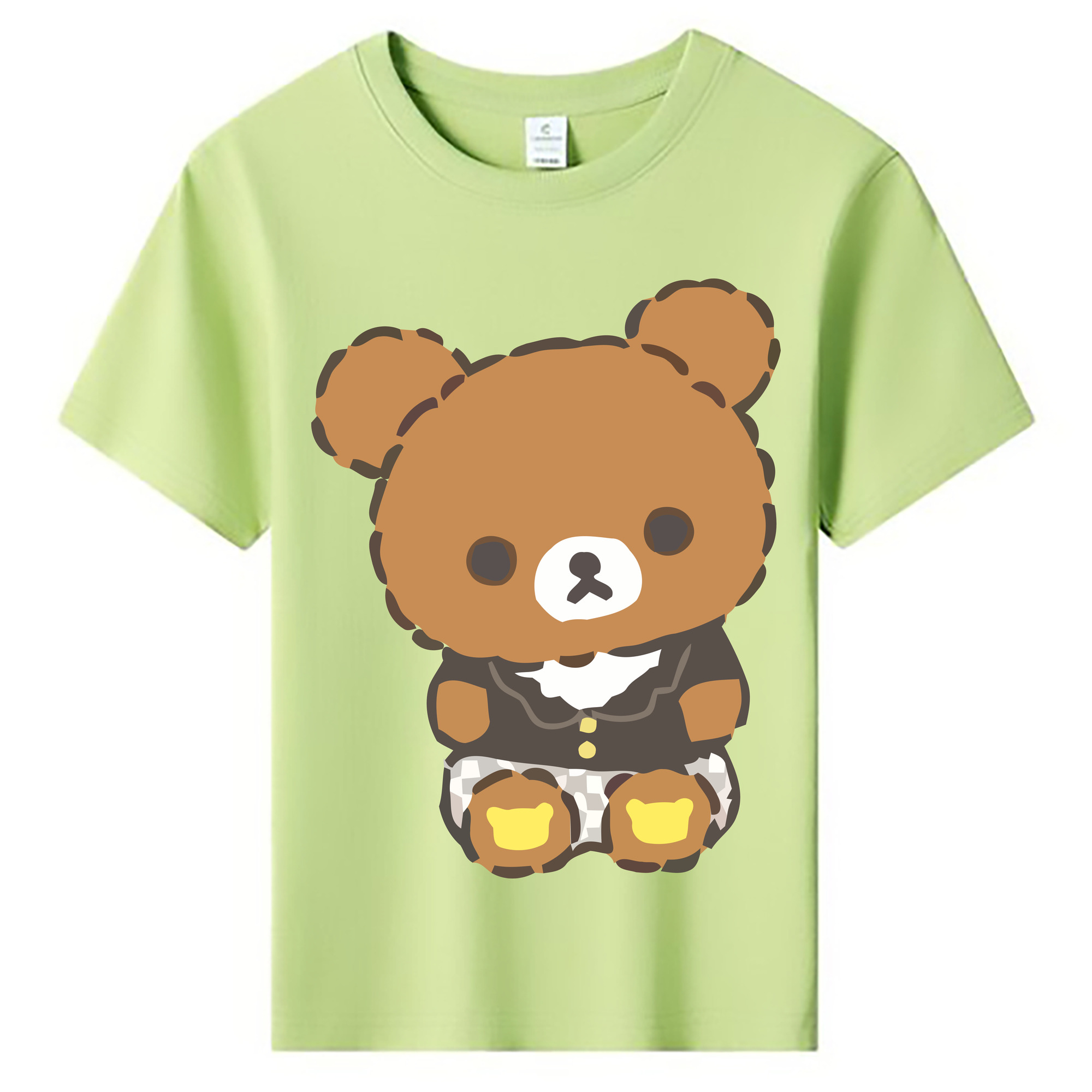 （画像用） リラックマ リラックマ キイロイトリ Rilakkuma Korilakkuma Kiiroitori 綿100％キッズTシャツ（フロントプリント）
